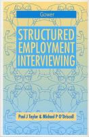 Structured employment interviewing /