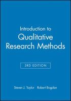 Introduction to qualitative research methods : a guidebook and resource /
