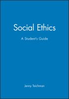 Social ethics : a student's guide /