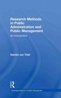 Research methods in public administration and public management : an introduction /