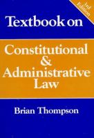 Textbook on constitutional & administrative law /