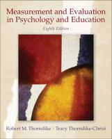 Measurement and evaluation in psychology and education /