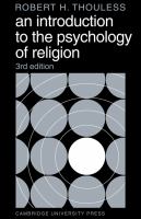 An introduction to the psychology of religion /