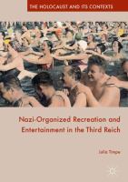 Nazi-organized recreation and entertainment in the Third Reich /