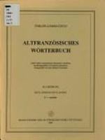 Altfranzösisches Wörterbuch : Adolf Toblers nachgelassene Materialien /