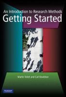 Getting started : an introduction to research methods /