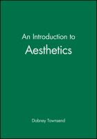 An introduction to aesthetics /