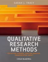 Qualitative research methods collecting evidence, crafting analysis, communicating impact /