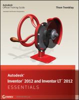 Autodesk Inventor 2012 and Inventor LT 2012 essentials