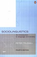 Sociolinguistics : an introduction to language and society /