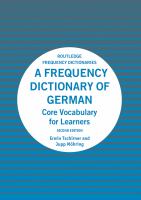 A frequency dictionary of German : core vocabulary for learners /