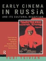 Early cinema in Russia and its cultural reception /