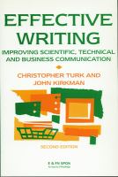 Effective writing : improving scientific, technical and business communication /