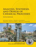 Analysis, synthesis, and design of chemical processes /