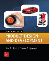 Product design and development /