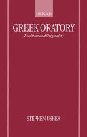Greek oratory : tradition and originality /