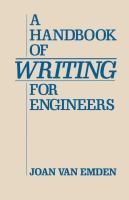 Handbook of writing for engineers /