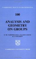 Analysis and geometry on groups /