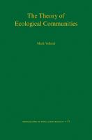 The theory of ecological communities /