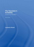 The translator's invisibility : a history of translation /