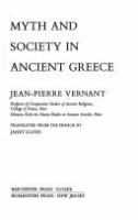 Myth and society in ancient Greece /