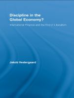 Discipline in the global economy? international finance and the end of liberalism /