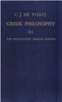 Greek philosophy : a collection of texts with notes and explanations.