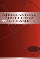 Mechanical properties of ceramics /