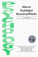 Ethics in psychological research and practice /