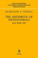 The arithmetic of infinitesimals : John Wallis 1656 /