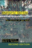 Rhetoric online : the politics of new media /