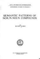 Semantic patterns of noun-noun compounds /