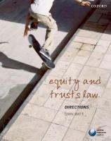 Equity & trusts law : directions /