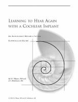 Learning to hear again with a cochlear implant : an audiologic rehabilitation curriculum guide /