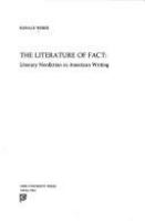 The literature of fact : literary nonfiction in American writing /