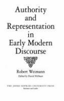 Authority and representation in early modern discourse /
