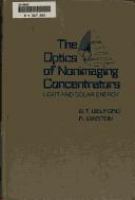 The optics of nonimaging concentrators : light and solar energy; by W.T. Welford and R. Winston.