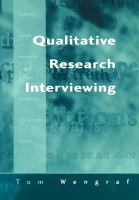 Qualitative research interviewing : biographic narrative and semi-structured methods /