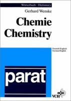 Wörterbuch Chemie : Deutsch/Englisch = Dictionary of chemistry : German/English /