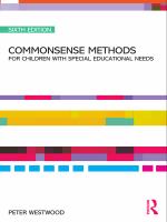 Commonsense methods for children with special educational needs