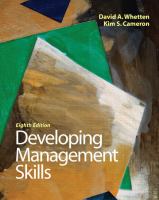 Developing management skills /