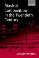 Musical composition in the twentieth century /