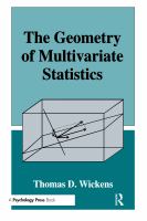 The geometry of multivariate statistics /
