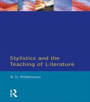 Stylistics and the teaching of literature /