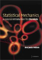 Statistical mechanics : a concise introduction for chemists /