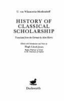 History of classical scholarship /
