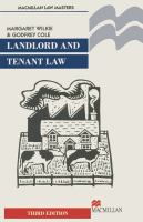 Landlord and tenant law.