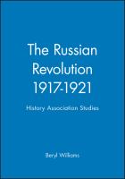 The Russian revolution, 1917-1921 /