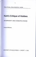 Kant's critique of Hobbes : sovereignty and cosmopolitanism /
