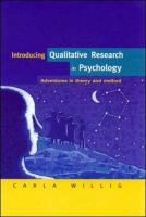 Introducing qualitative research in psychology : adventures in theory and method /